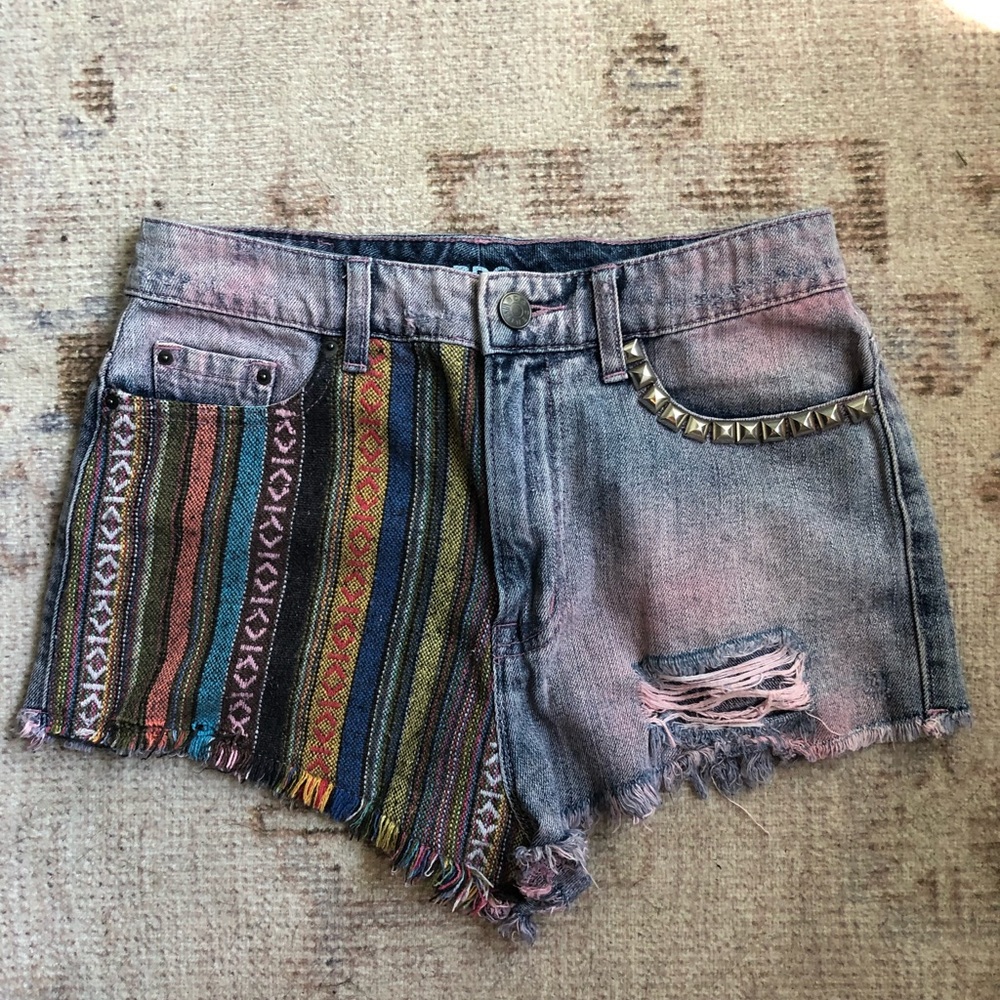 BDG High Rise Dree Cheeky Short Purple Shorts